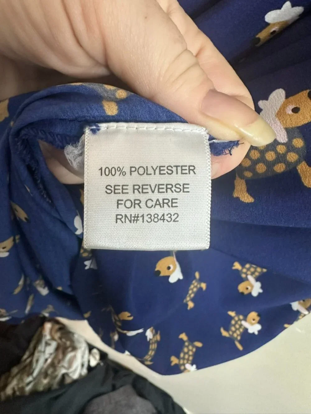 ModCloth Fervour Parisian Dog Print Dress Blue Large Novelty Retro A-Line - Picture 7 of 9